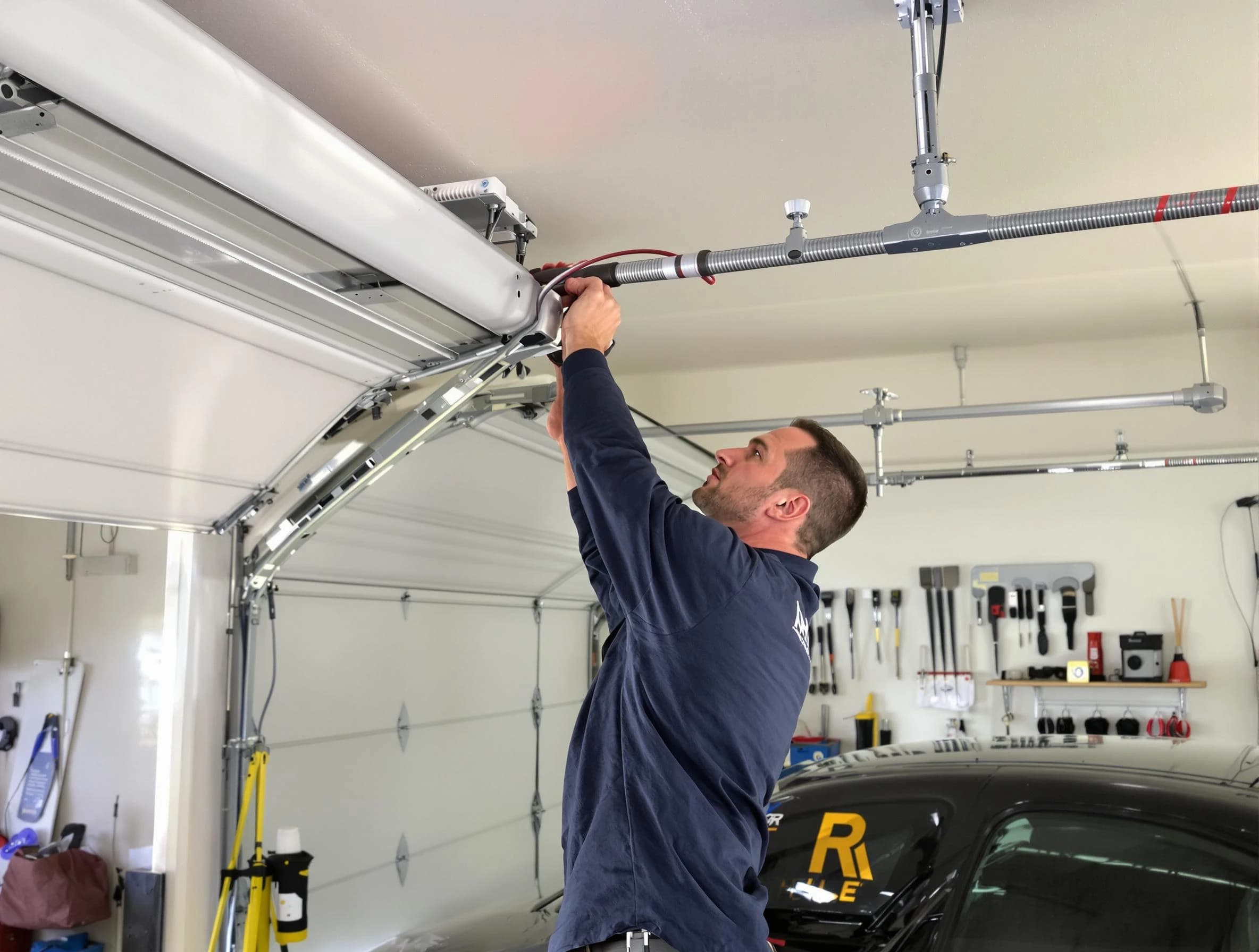 Peoria Garage Door Repair technician performing garage door cable repair in Peoria