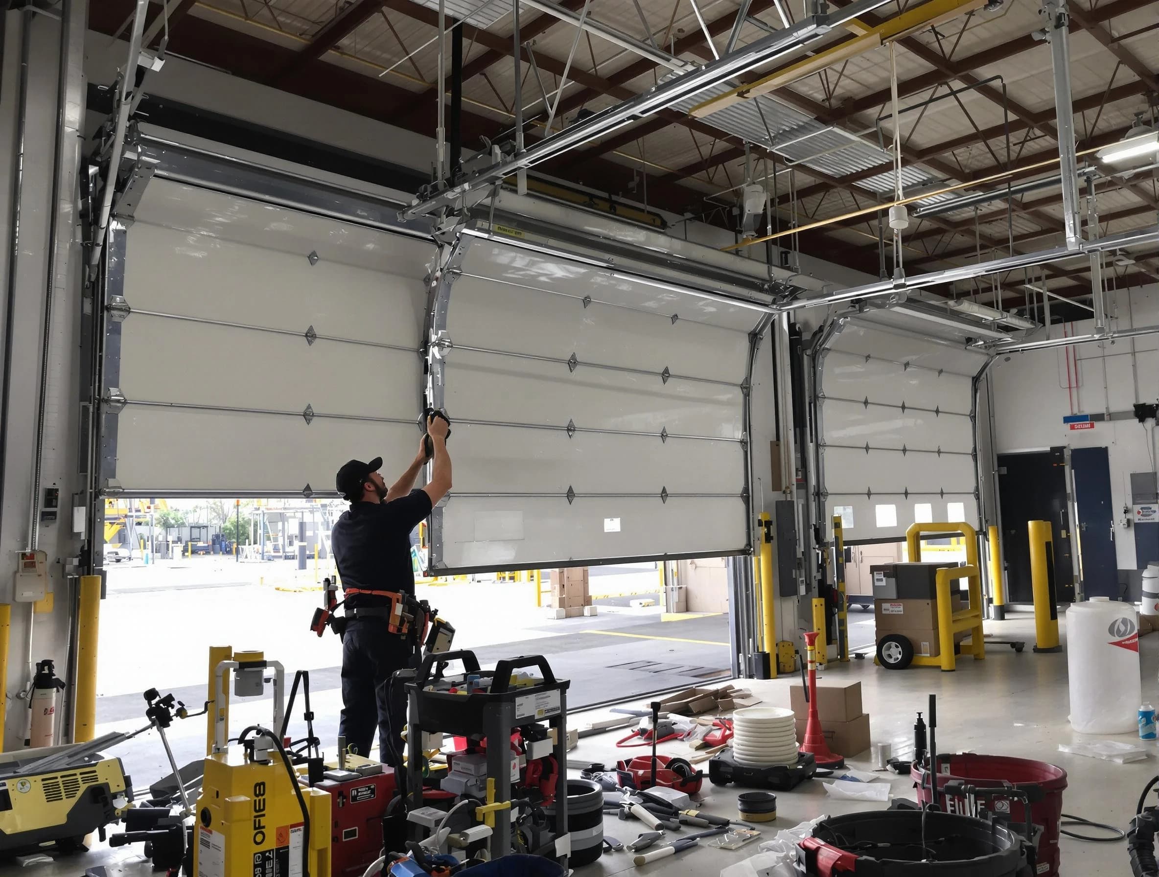 Peoria Garage Door Repair technician performing commercial garage door repair in Peoria
