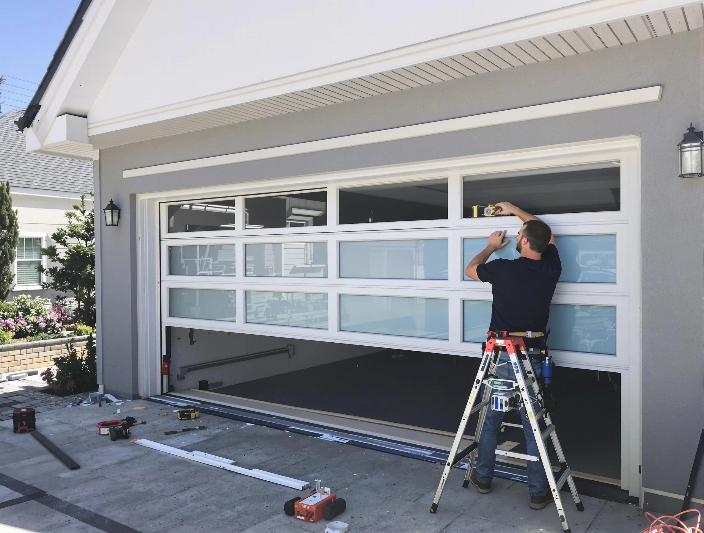 Peoria Garage Door Repair team performing garage door replacement in Peoria