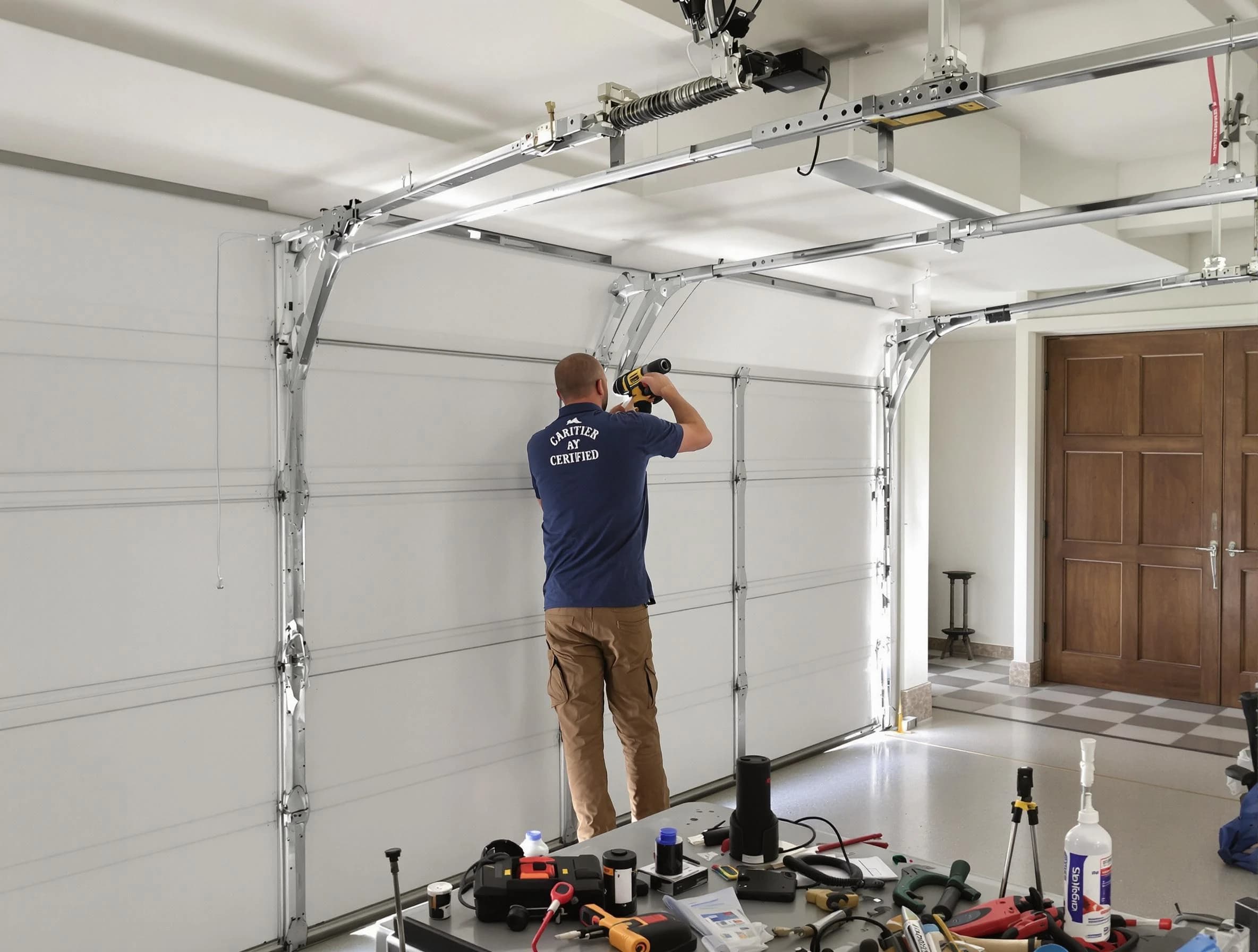 Peoria Garage Door Repair certified technician performing precision garage door repair in Peoria