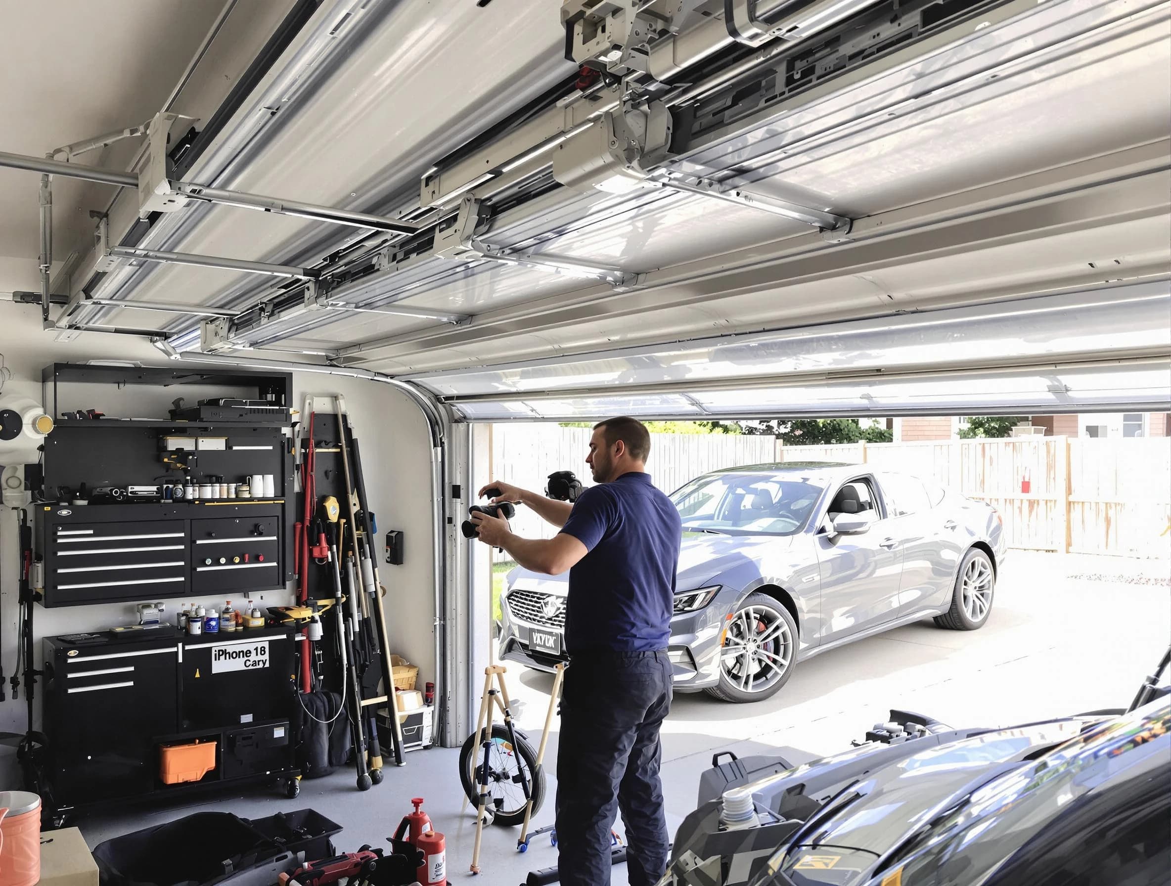 Peoria Garage Door Repair technician fixing noisy garage door in Peoria