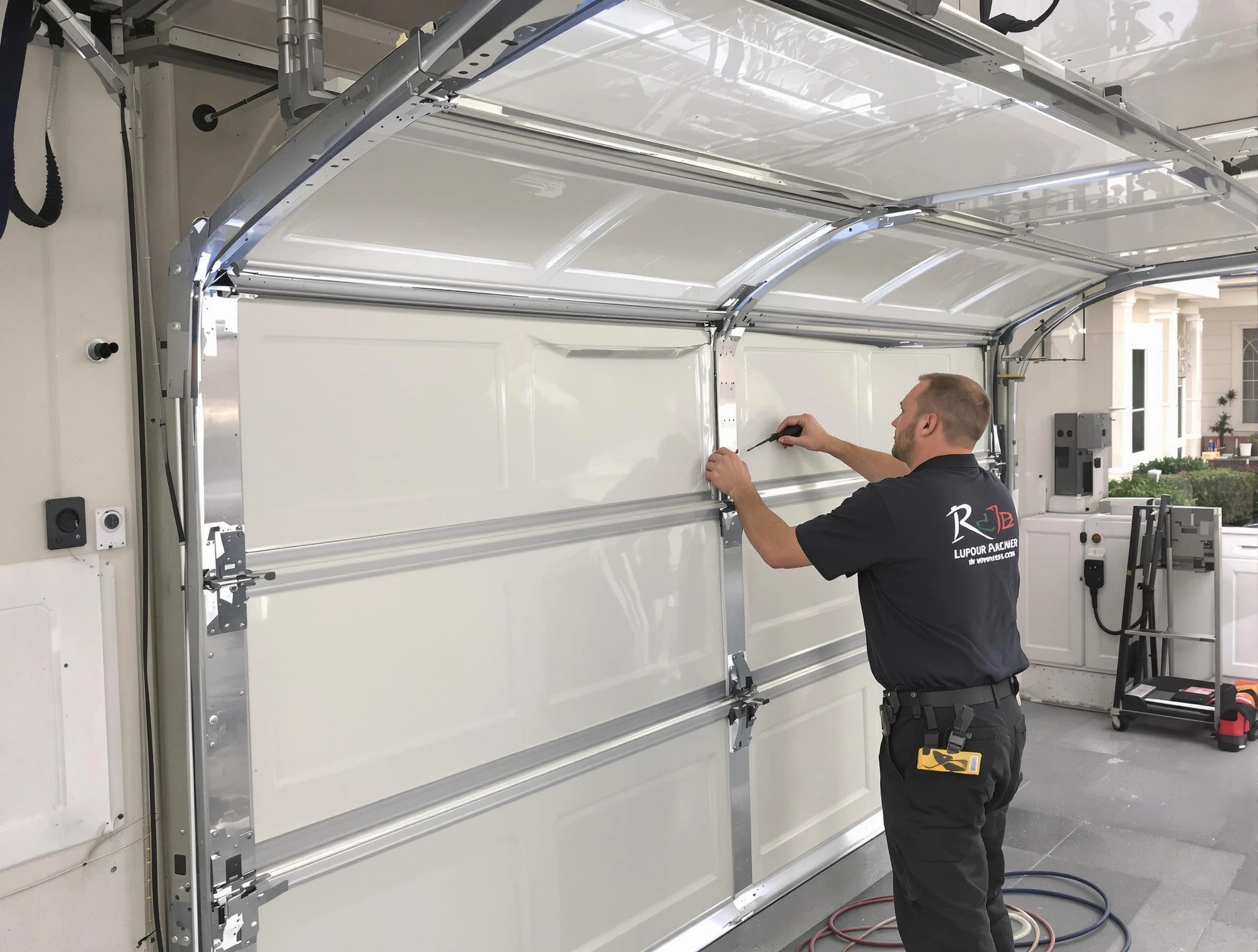 Peoria Garage Door Repair professional performing panel repair in Peoria