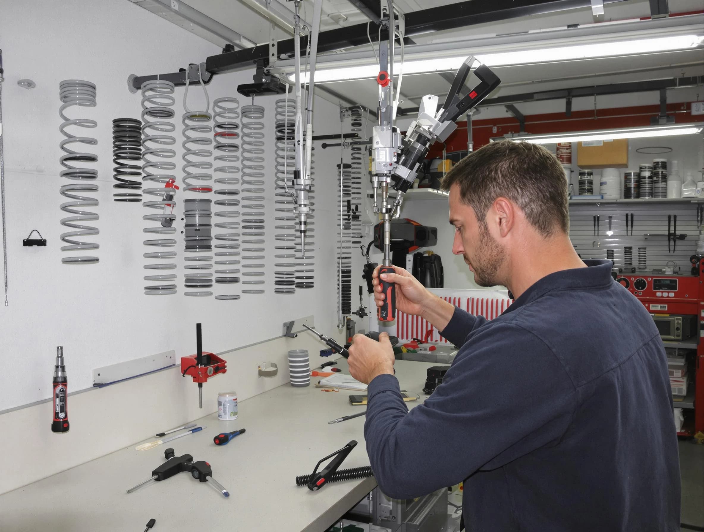Peoria Garage Door Repair safety certified technician performing precision spring replacement in Peoria