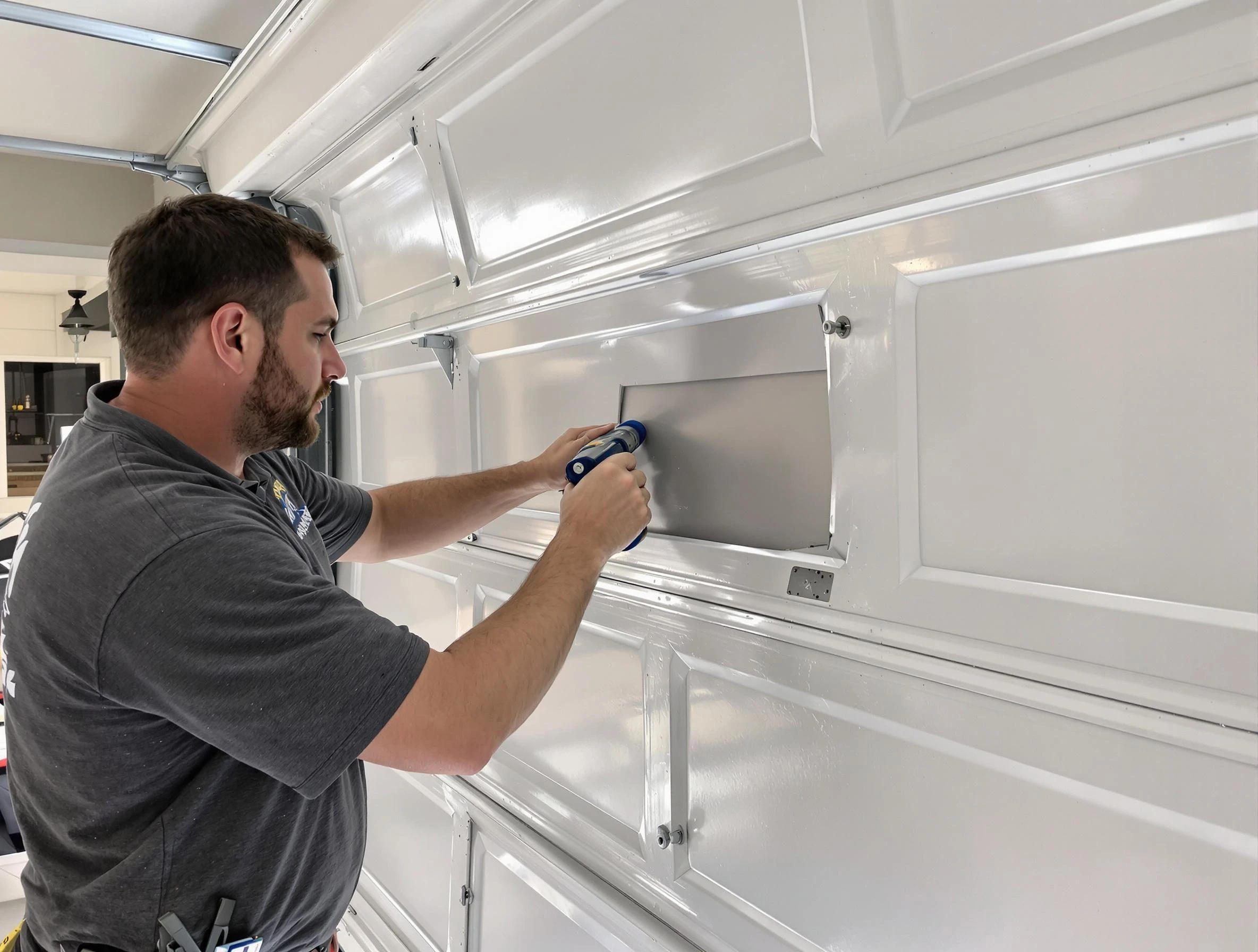 Garage door panel repair by Peoria Garage Door Repair in Peoria